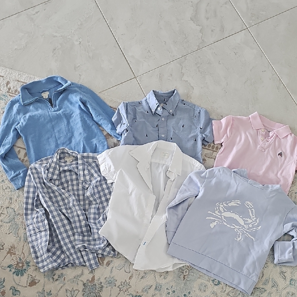 Crewcuts Blue, Pink, and White Kids' Button Down Shirts